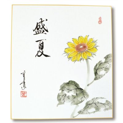 イ43 色紙『淡々斎 自筆』『雲静日月正』茶掛 茶道具