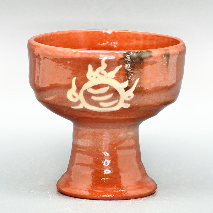 茶道具 楽茶碗（らくちゃわん） 馬上杯 赤楽 宝珠絵 松楽窯 抹茶茶碗は茶の湯文化である表千家・裏千家の茶道具や抹茶を専門に扱う千紀園（せんきえん）が通販で販売しています。茶会また初心者向けのお稽古用にご利用いただける抹茶碗です。贈り物・ギフトにも人気です。