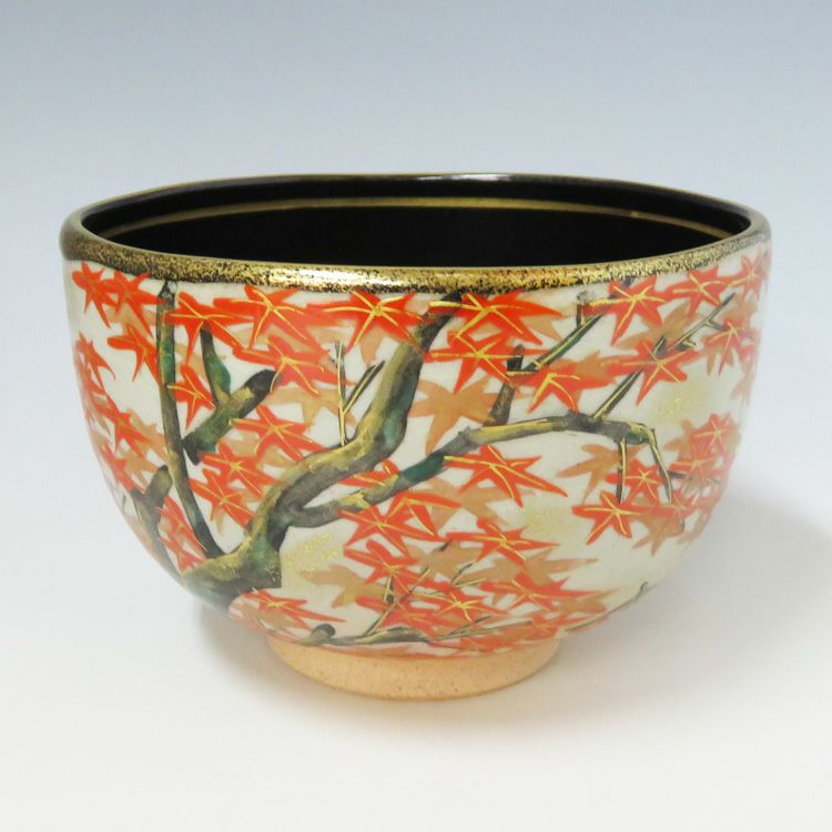 茶道具 抹茶茶碗（まっちゃちゃわん） 茶碗　乾山 清水寺紅葉 壱休窯 抹茶茶碗は茶の湯文化である表千家・裏千家の茶道具や抹茶を専門に扱う千紀園（せんきえん）が通販で販売しています。茶会また初心者向けのお稽古用にご利用いただける抹茶碗です。贈り物・ギフトにも人気です。