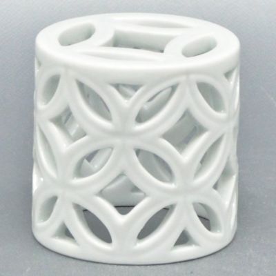 茶道具 蓋置（ふたおき） 蓋置 白磁 七宝透 横石 嘉助 | 千年の香り 千紀園