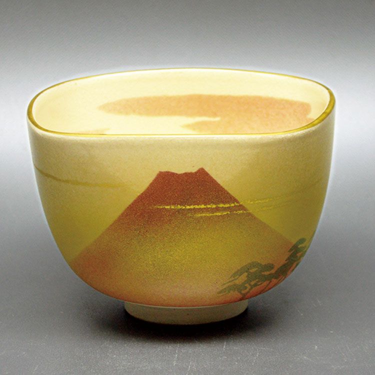 茶道具 抹茶茶碗（まっちゃちゃわん） 茶碗 四方 赤富士 通次 阿山 作 | 千年の香り 千紀園