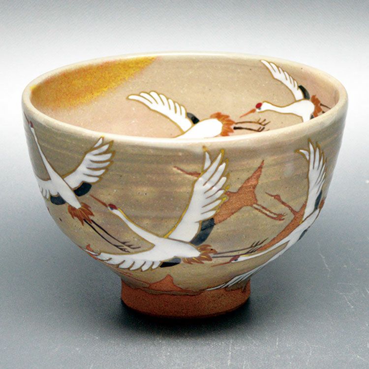 茶道具 抹茶茶碗（まっちゃちゃわん） 茶碗　乾山 翔鶴 巌窯 抹茶茶碗は茶の湯文化である表千家・裏千家の茶道具や抹茶を専門に扱う千紀園（せんきえん）が通販で販売しています。茶会また初心者向けのお稽古用にご利用いただける抹茶碗です。贈り物・ギフトにも人気です。