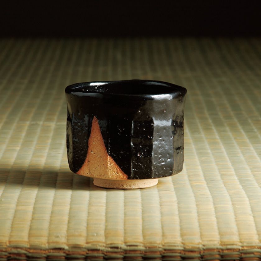 茶道具 抹茶茶碗（まっちゃちゃわん） 瀬戸黒茶碗 小原木写 西尾