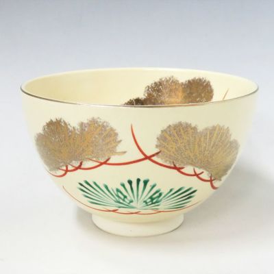 茶道具 抹茶茶碗（まっちゃちゃわん） 仁清写 錦松 茶椀