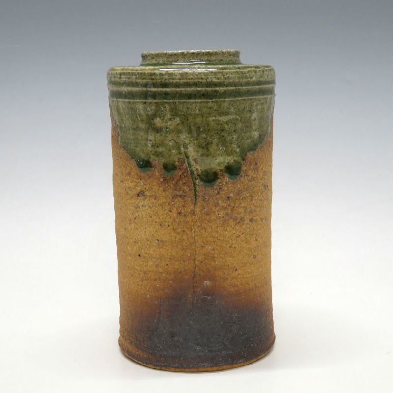 信楽焼 旅枕花入 花入 掛花入 花瓶 茶道具 茶道具 花入(はないれ) 信楽焼 旅枕 掛花入 宇田 佐平 | 千年