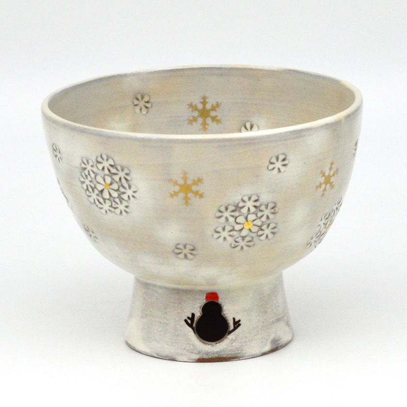 茶道具 抹茶茶碗（まっちゃちゃわん） 茶碗 粉引 雪華 ※高台雪ダルマ透かし 清和窯 抹茶茶碗は茶の湯文化である表千家・裏千家の茶道具や抹茶を専門に扱う千紀園（せんきえん）が通販で販売しています。茶会また初心者向けのお稽古用にご利用いただける抹茶碗です。贈り物・ギフトにも人気です。