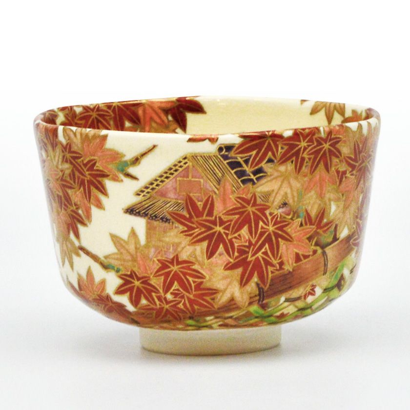 紅山 作 茶碗 「 宝船 」 抹茶碗 茶道具 新品 未使用 です。 茶道具 抹茶茶碗（まっちゃちゃわん） 茶碗 掛分 風船かずら