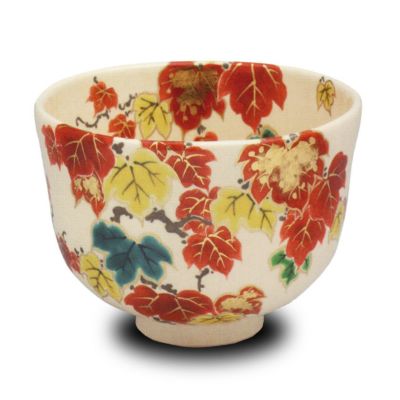 茶道具 抹茶茶碗（まっちゃちゃわん） 色絵 蔦 茶碗 田中 方円 ※こちら