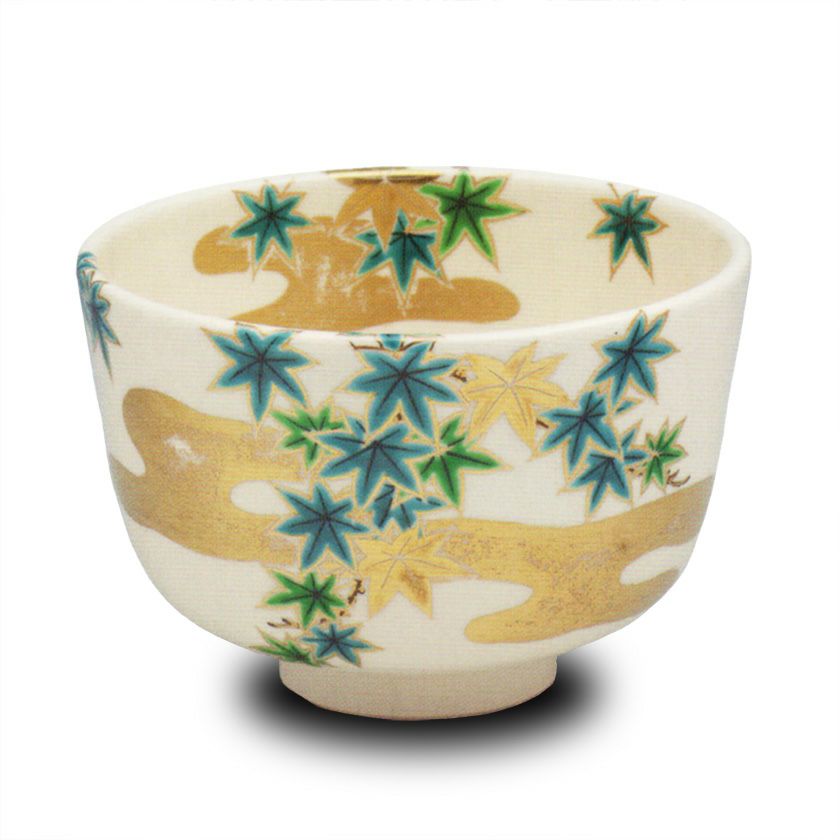 茶道具 抹茶茶碗（まっちゃちゃわん） 色絵 青楓ニ金霞 茶碗 田中 方円 抹茶茶碗は茶の湯文化である表千家・裏千家の茶道具や抹茶を専門に扱う千紀園（せんきえん）が通販で販売しています。茶会また初心者向けのお稽古用にご利用いただける抹茶碗です。贈り物・ギフトにも人気です。