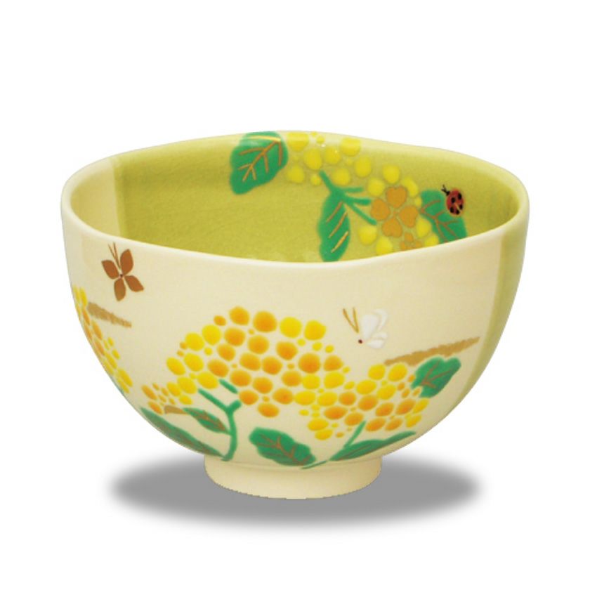 茶道具 抹茶茶碗（まっちゃちゃわん） 茶碗 掛分色絵 菜の花 新井 京華 抹茶茶碗は茶の湯文化である表千家・裏千家の茶道具や抹茶を専門に扱う千紀園（せんきえん）が通販で販売しています。茶会また初心者向けのお稽古用にご利用いただける抹茶碗です。贈り物・ギフトにも人気です。