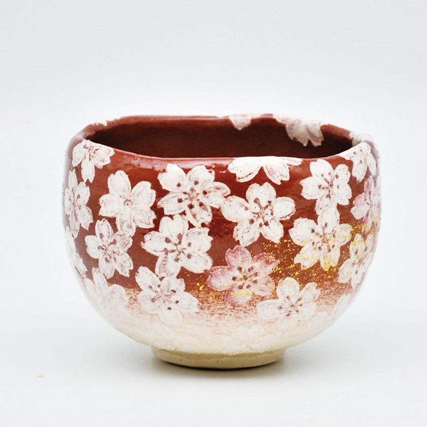 茶道具 抹茶茶碗（まっちゃちゃわん） 茶碗 紅桜尽し 吉村 楽入 抹茶茶碗は茶の湯文化である表千家・裏千家の茶道具や抹茶を専門に扱う千紀園（せんきえん）が通販で販売しています。茶会また初心者向けのお稽古用にご利用いただける抹茶碗です。贈り物・ギフトにも人気です。