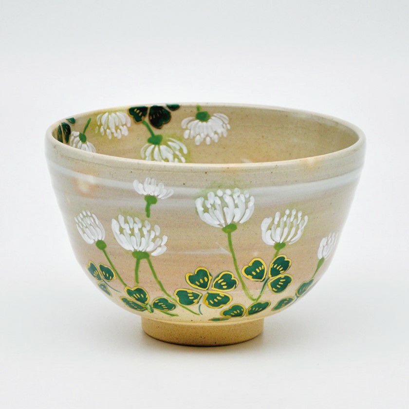 茶道具 抹茶茶碗（まっちゃちゃわん） 茶碗 刷毛目 白詰草（しろつめ