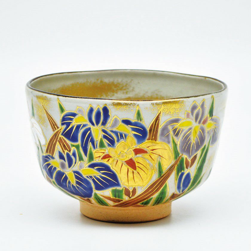 茶道具 抹茶茶碗（まっちゃちゃわん） 茶碗 乾山 菖蒲 壱休窯 | 千年の