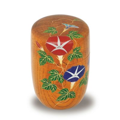 茶道具 なつめ お薄器 長棗 白漆り 糸蜻蛉 佐々木麗峰作 茶道