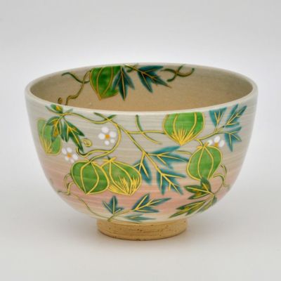 正規代理店 茶道具 抹茶茶碗（まっちゃちゃわん） 茶碗 刷毛目 風船かずら 工芸品