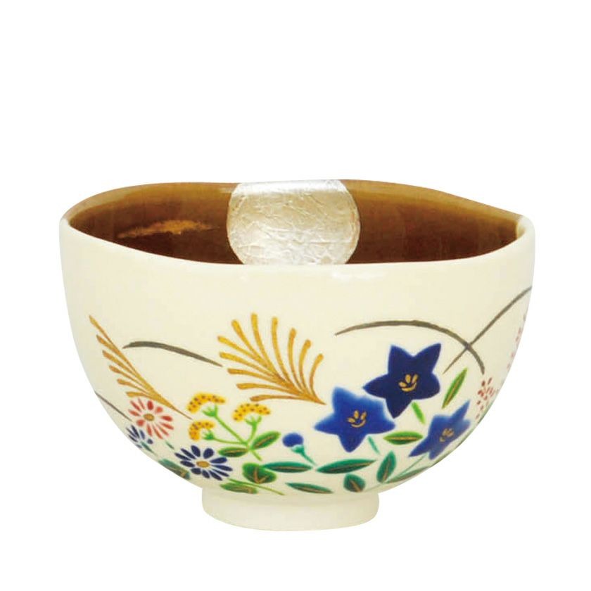 抹茶茶碗　掛分　春の野 抹茶茶碗 掛分 春の野