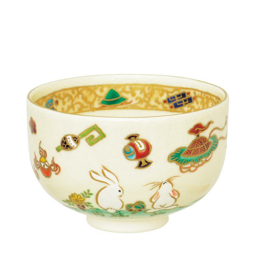 茶道具 抹茶茶碗（まっちゃちゃわん） 茶碗 福卯 干支 清閑寺窯 抹茶茶碗は茶の湯文化である表千家・裏千家の茶道具や抹茶を専門に扱う千紀園（せんきえん）が通販で販売しています。茶会また初心者向けのお稽古用にご利用いただける抹茶碗です。贈り物・ギフトにも人気です。