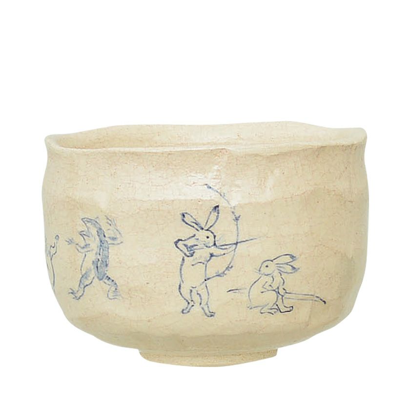 茶道具 楽茶碗（らくちゃわん） 茶碗 白楽 鳥獣戯画 干支 吉村 楽入 抹茶茶碗は茶の湯文化である表千家・裏千家の茶道具や抹茶を専門に扱う千紀園（せんきえん）が通販で販売しています。茶会また初心者向けのお稽古用にご利用いただける抹茶碗です。贈り物・ギフトにも人気です。