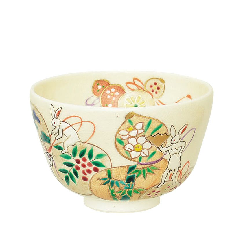 茶道具 抹茶茶碗（まっちゃちゃわん） 茶碗 仁清 六瓢鳥獣戯画 干支 小手鞠窯 抹茶茶碗は茶の湯文化である表千家・裏千家の茶道具や抹茶を専門に扱う千紀園（せんきえん）が通販で販売しています。茶会また初心者向けのお稽古用にご利用いただける抹茶碗です。贈り物・ギフトにも人気です。