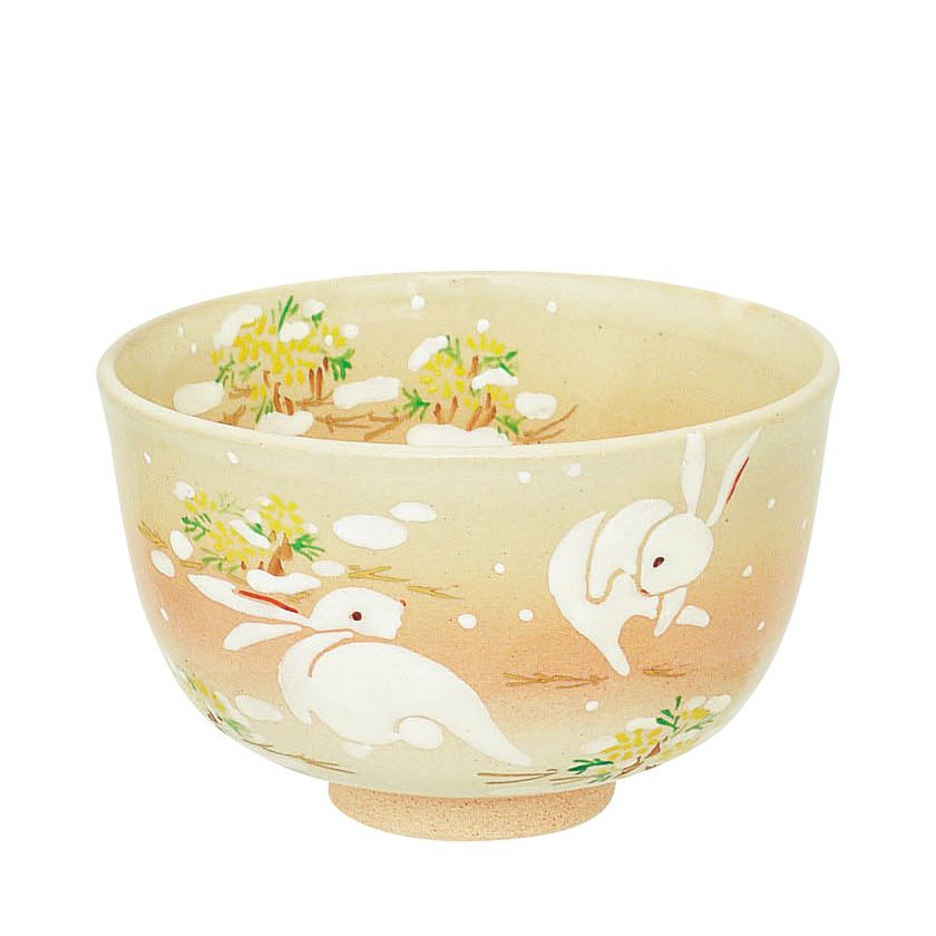 茶道具 抹茶茶碗（まっちゃちゃわん） 茶碗 御本手 福寿草と跳兎 干支 小倉 寅介 抹茶茶碗は茶の湯文化である表千家・裏千家の茶道具や抹茶を専門に扱う千紀園（せんきえん）が通販で販売しています。茶会また初心者向けのお稽古用にご利用いただける抹茶碗です。贈り物・ギフトにも人気です。