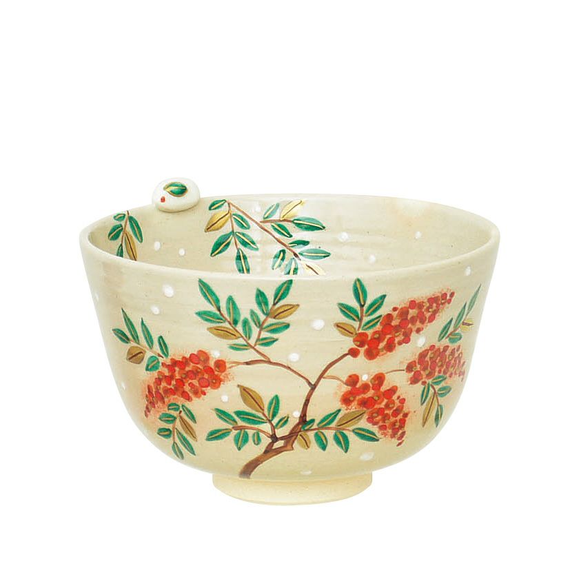 茶道具 抹茶茶碗（まっちゃちゃわん） 茶碗 色絵 南天に雪うさぎ 干支 東山 深山 抹茶茶碗は茶の湯文化である表千家・裏千家の茶道具や抹茶を専門に扱う千紀園（せんきえん）が通販で販売しています。茶会また初心者向けのお稽古用にご利用いただける抹茶碗です。贈り物・ギフトにも人気です。