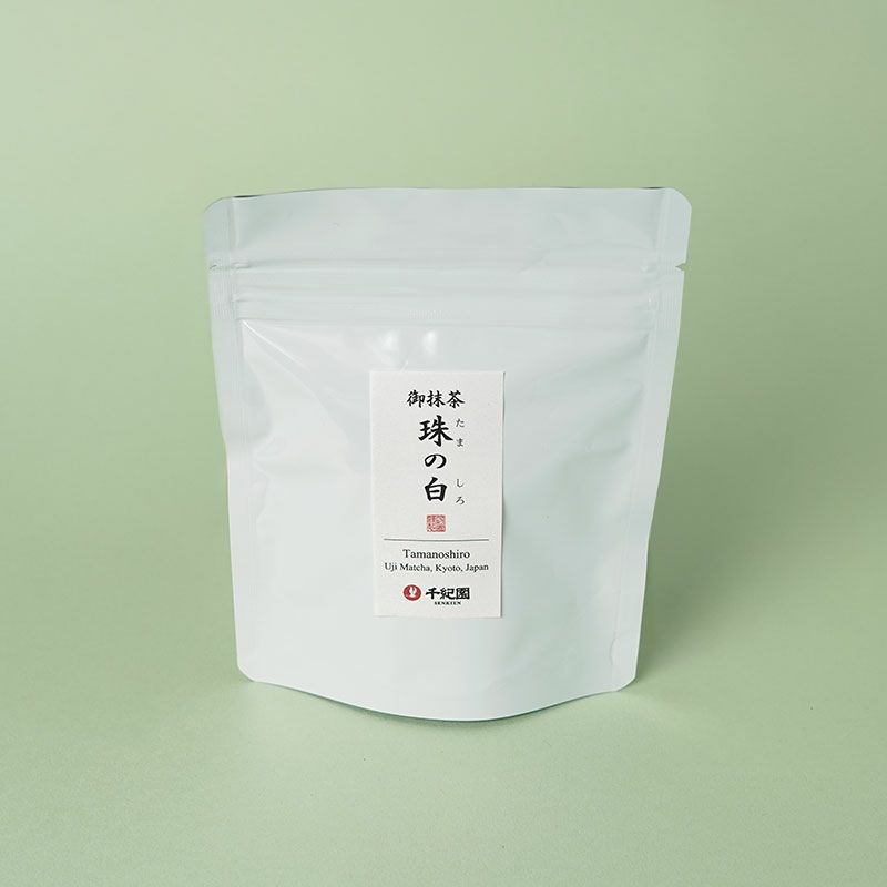 千本の白 抹茶 100g 抹茶 宇治 丸久小山園 千木の白 100g 袋詰（ちぎのしろ） 薄茶