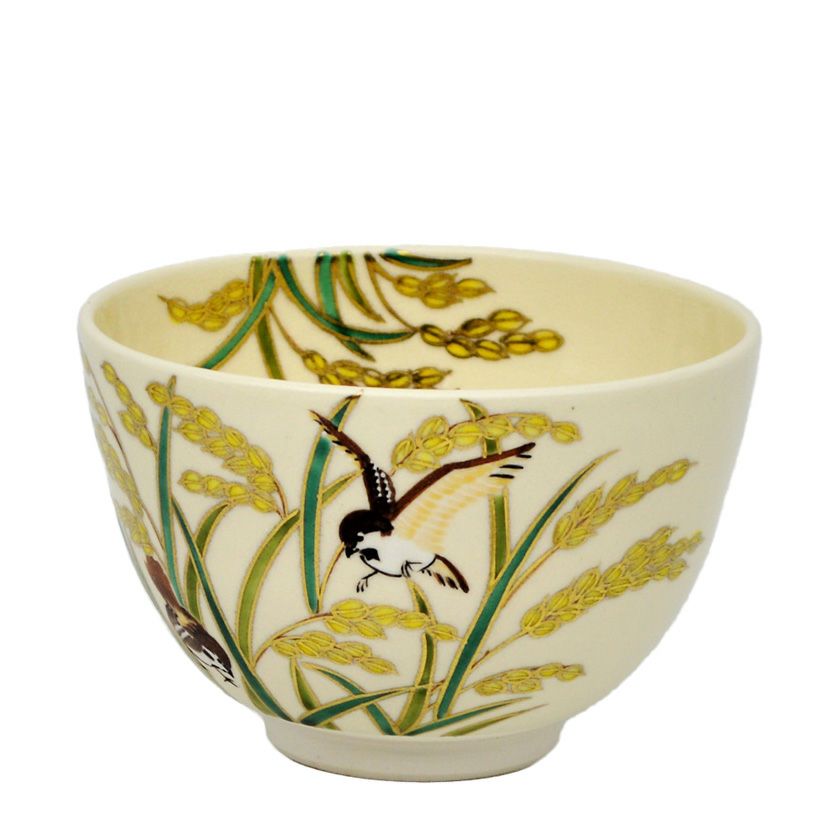 茶道具 抹茶茶碗（まっちゃちゃわん） 茶碗 仁清 稲穂に雀 加藤 永真 抹茶茶碗は茶の湯文化である表千家・裏千家の茶道具や抹茶を専門に扱う千紀園（せんきえん）が通販で販売しています。茶会また初心者向けのお稽古用にご利用いただける抹茶碗です。贈り物・ギフトにも人気です。