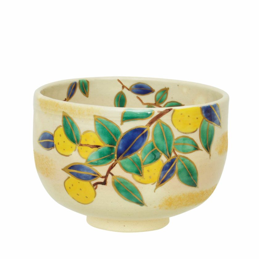 茶道具 抹茶茶碗（まっちゃちゃわん） 茶碗 色絵 柚子 東山 深山 抹茶茶碗は茶の湯文化である表千家・裏千家の茶道具や抹茶を専門に扱う千紀園（せんきえん）が通販で販売しています。茶会また初心者向けのお稽古用にご利用いただける抹茶碗です。贈り物・ギフトにも人気です。