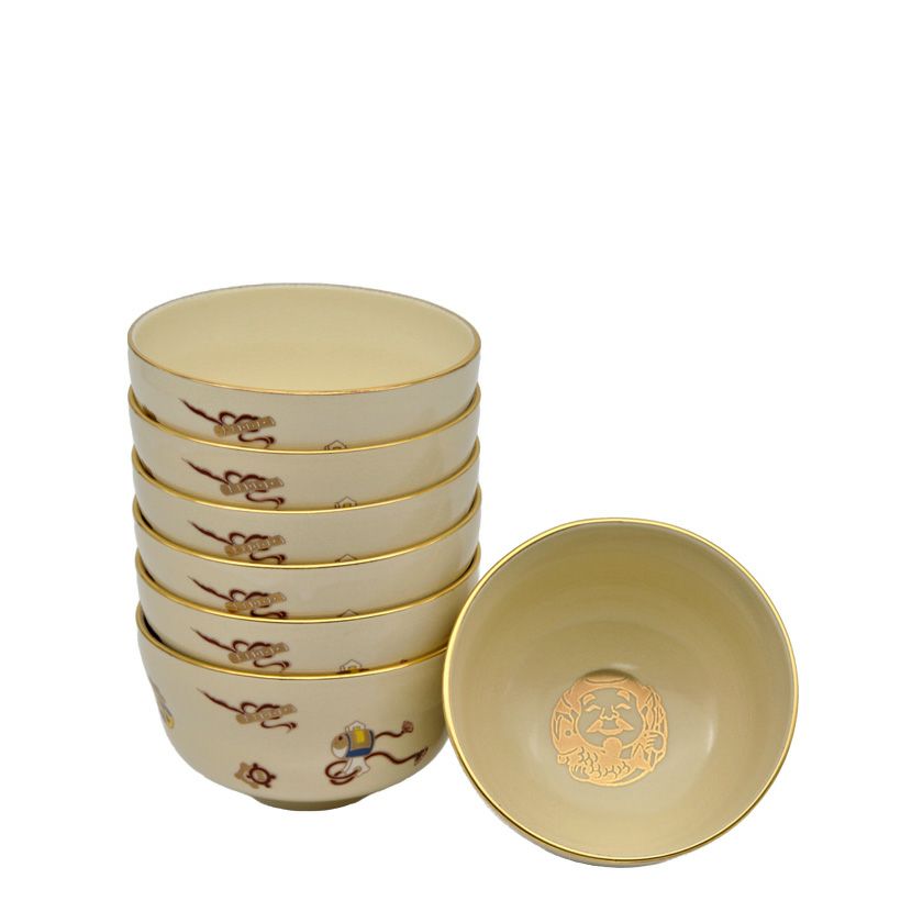 茶道具 数茶碗（かずちゃわん） 数茶碗 仁清 七福神（7客入） 宮地 英香 抹茶茶碗は茶の湯文化である表千家・裏千家の茶道具や抹茶を専門に扱う千紀園（せんきえん）が通販で販売しています。茶会また初心者向けのお稽古用にご利用いただける抹茶碗です。贈り物・ギフトにも人気です。