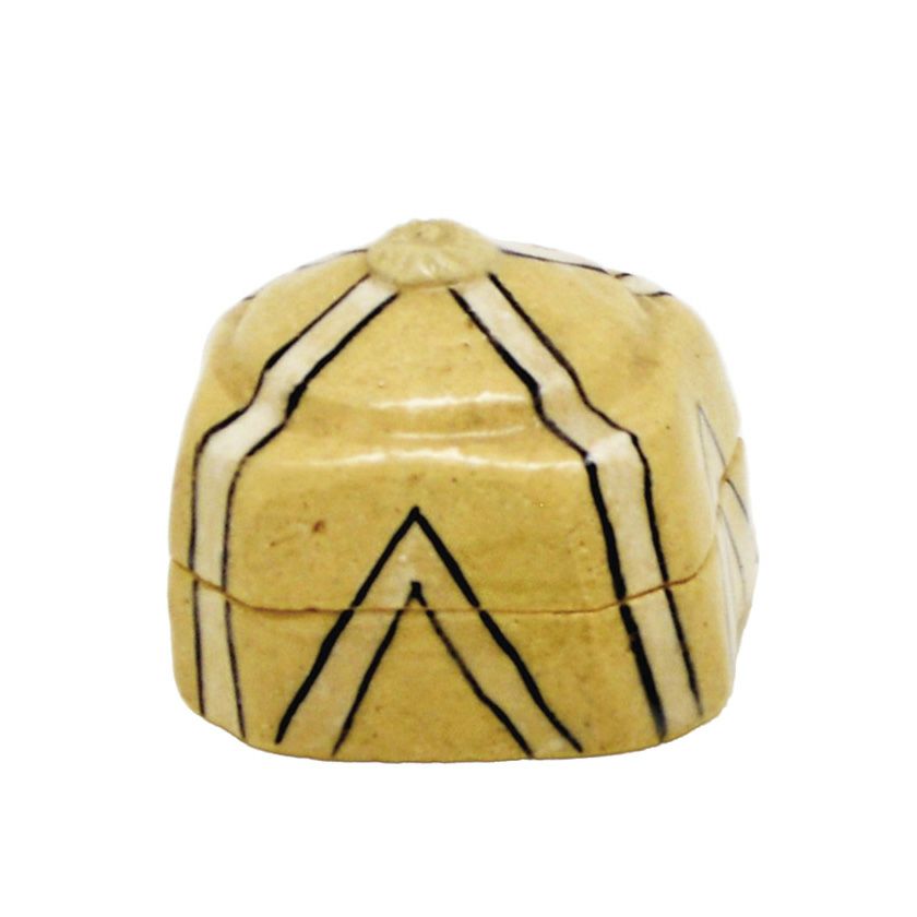 茶道具 香合（こうごう） 益子焼 香合 赤織部 三武 信家 | 千年