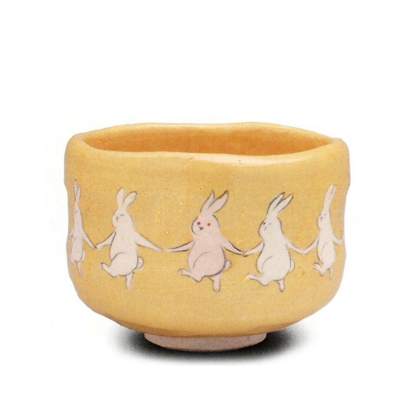 茶道具 抹茶茶碗（まっちゃちゃわん） うさぎのダンス 茶碗 干支 吉村 楽入 抹茶茶碗は茶の湯文化である表千家・裏千家の茶道具や抹茶を専門に扱う千紀園（せんきえん）が通販で販売しています。茶会また初心者向けのお稽古用にご利用いただける抹茶碗です。贈り物・ギフトにも人気です。