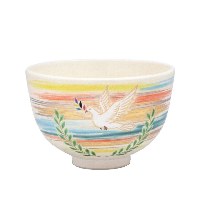 茶道具 抹茶茶碗（まっちゃちゃわん） 色絵 彩雲ニ鳩 茶碗 田中 方円 抹茶茶碗は茶の湯文化である表千家・裏千家の茶道具や抹茶を専門に扱う千紀園（せんきえん）が通販で販売しています。茶会また初心者向けのお稽古用にご利用いただける抹茶碗です。贈り物・ギフトにも人気です。