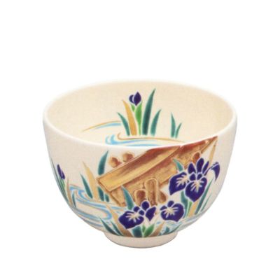 京焼 田中紫峰 作 色絵 獅子舞 松竹梅 茶道具 抹茶碗 茶碗 新品 未使用 茶道具 抹茶茶碗（まっちゃちゃわん） 色絵 梅ノ絵 茶碗 田中 方円作