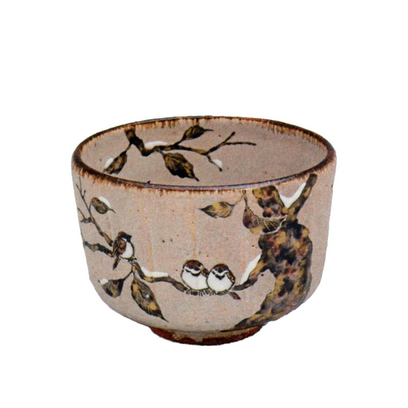 茶道具 抹茶茶碗（まっちゃちゃわん） 灰釉 寒雀絵 茶碗 中村 良二 抹茶茶碗は茶の湯文化である表千家・裏千家の茶道具や抹茶を専門に扱う千紀園（せんきえん）が通販で販売しています。茶会また初心者向けのお稽古用にご利用いただける抹茶碗です。贈り物・ギフトにも人気です。