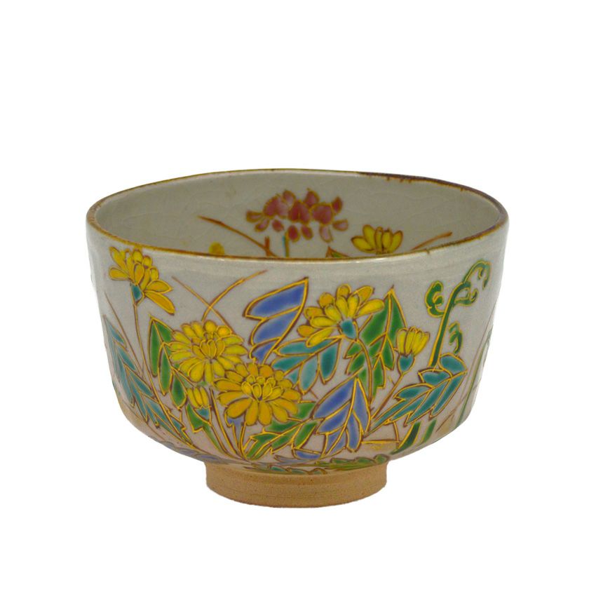 抹茶碗 乾山 春野 壱休窯 桐箱入 茶道具 新品 【公式通販】