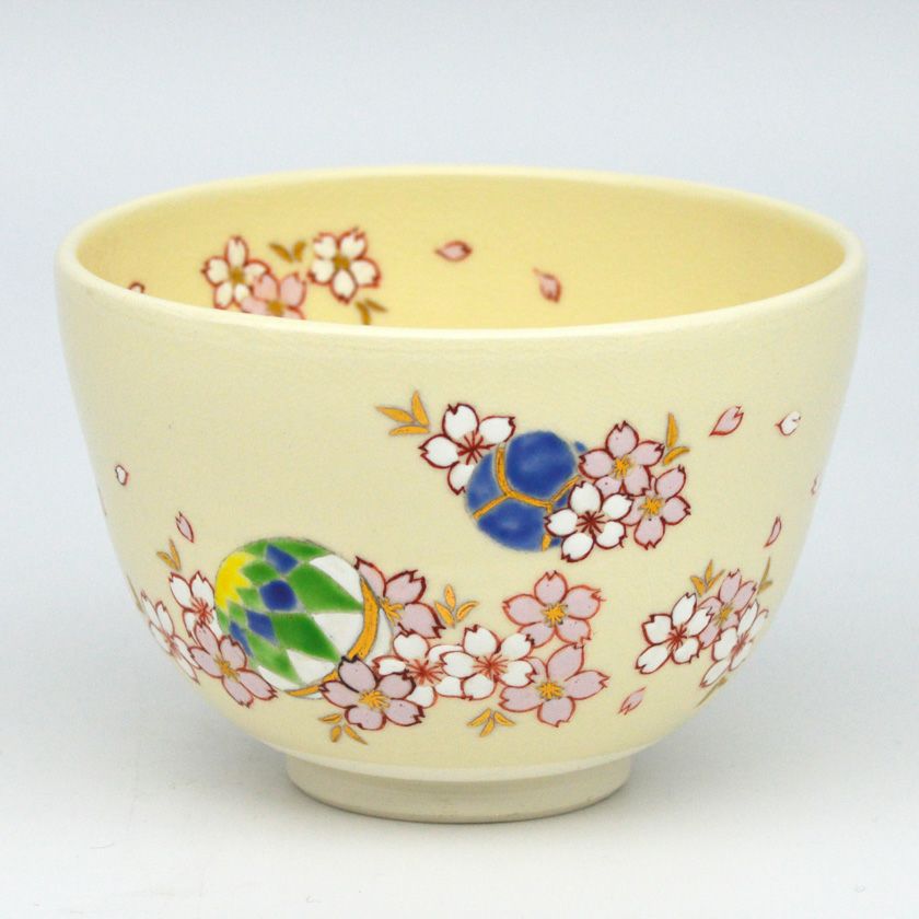 N674 茶碗 『千峰窯 加藤峰夫造』『染付草花文』 抹茶碗 共