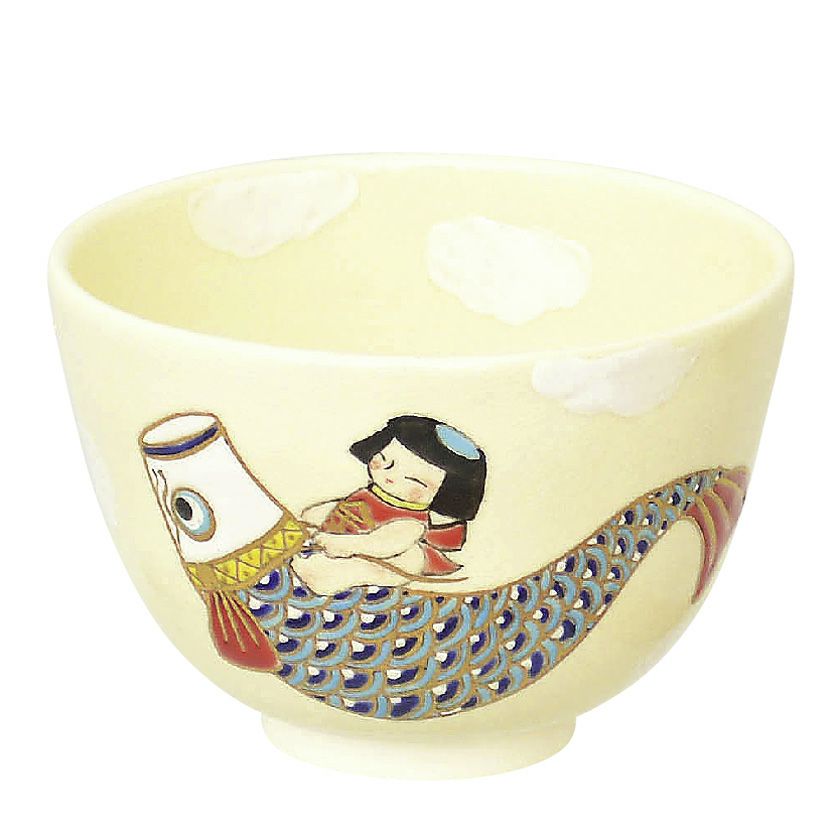 茶道具 抹茶茶碗（まっちゃちゃわん） 茶碗 色絵 金太郎と鯉のぼり 端午の節句 加藤 起楽 抹茶茶碗は茶の湯文化である表千家・裏千家の茶道具や抹茶を専門に扱う千紀園（せんきえん）が通販で販売しています。茶会また初心者向けのお稽古用にご利用いただける抹茶碗です。贈り物・ギフトにも人気です。