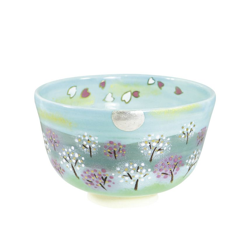 茶道具 抹茶茶碗（まっちゃちゃわん） 茶碗 色絵 宵桜 東山 深山 抹茶茶碗は茶の湯文化である表千家・裏千家の茶道具や抹茶を専門に扱う千紀園（せんきえん）が通販で販売しています。茶会また初心者向けのお稽古用にご利用いただける抹茶碗です。贈り物・ギフトにも人気です。