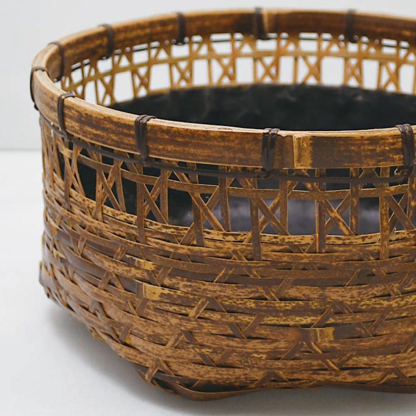 茶道具 炭斗（炭取・すみとり） かすり炭取（風炉用） 松本 東公斉