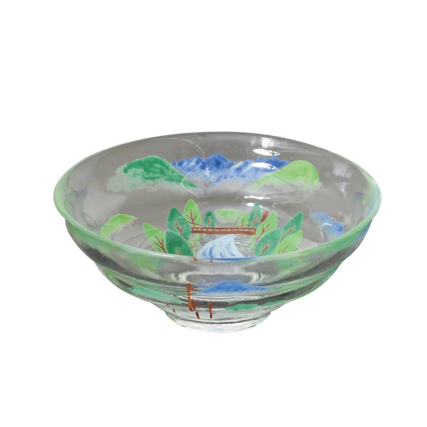 茶道具 平茶碗（ひらちゃわん） ガラス平茶碗 山の日（上高地） 【耐熱】 松本 明日香 抹茶茶碗は茶の湯文化である表千家・裏千家の茶道具や抹茶を専門に扱う千紀園（せんきえん）が通販で販売しています。茶会また初心者向けのお稽古用にご利用いただける抹茶碗です。贈り物・ギフトにも人気です。