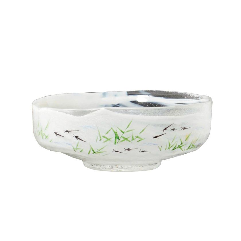 茶道具 平茶碗（ひらちゃわん） ガラス馬盥茶碗 スイスイメダカ 広畑 久仁彦 抹茶茶碗は茶の湯文化である表千家・裏千家の茶道具や抹茶を専門に扱う千紀園（せんきえん）が通販で販売しています。茶会また初心者向けのお稽古用にご利用いただける抹茶碗です。贈り物・ギフトにも人気です。