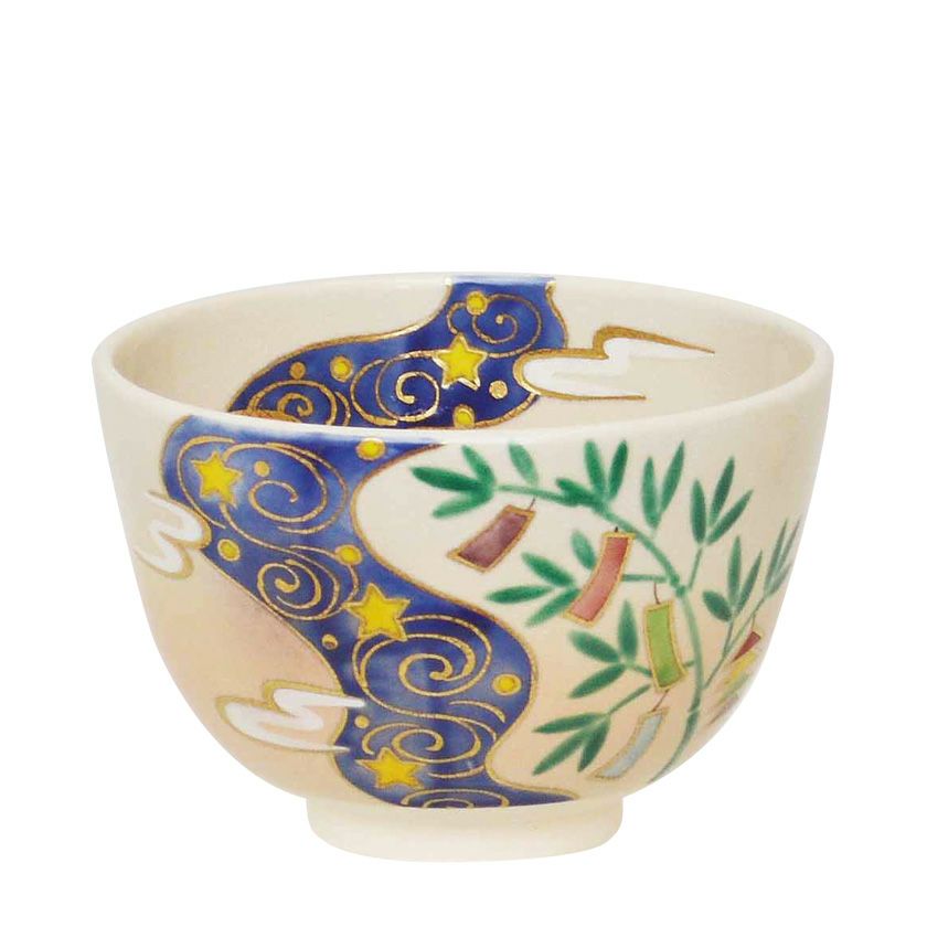 茶道具 抹茶茶碗（まっちゃちゃわん） 茶碗 色絵 七夕 加藤 起楽 抹茶茶碗は茶の湯文化である表千家・裏千家の茶道具や抹茶を専門に扱う千紀園（せんきえん）が通販で販売しています。茶会また初心者向けのお稽古用にご利用いただける抹茶碗です。贈り物・ギフトにも人気です。