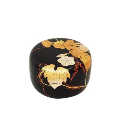 茶道具 薄茶器（うすちゃき） 平棗 夕顔蒔絵（内梨子地） 樹脂製