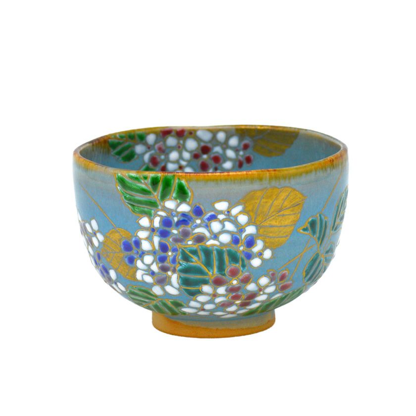 茶道具 抹茶茶碗（まっちゃちゃわん） 茶碗 青釉 紫陽花 壱休窯 抹茶茶碗は茶の湯文化である表千家・裏千家の茶道具や抹茶を専門に扱う千紀園（せんきえん）が通販で販売しています。茶会また初心者向けのお稽古用にご利用いただける抹茶碗です。贈り物・ギフトにも人気です。