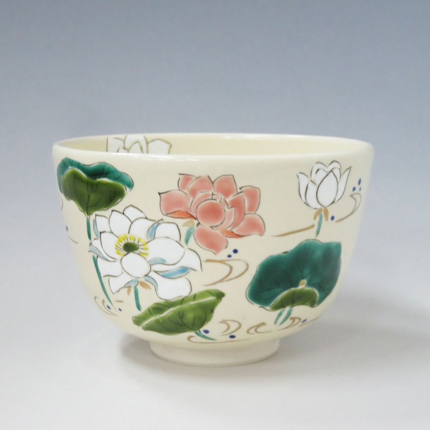 茶道具 抹茶茶碗（まっちゃちゃわん） 茶碗 仁清 蓮 中山 喜白 | 千年