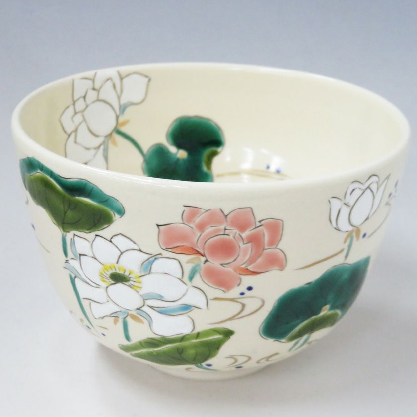 茶道具 抹茶茶碗（まっちゃちゃわん） 茶碗 仁清 蓮 中山 喜白 抹茶茶碗は茶の湯文化である表千家・裏千家の茶道具や抹茶を専門に扱う千紀園（せんきえん）が通販で販売しています。茶会また初心者向けのお稽古用にご利用いただける抹茶碗です。贈り物・ギフトにも人気です。