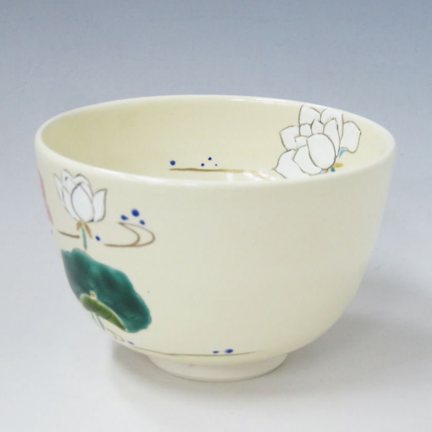 茶道具 抹茶茶碗（まっちゃちゃわん） 茶碗 仁清 蓮 中山 喜白 抹茶茶碗は茶の湯文化である表千家・裏千家の茶道具や抹茶を専門に扱う千紀園（せんきえん）が通販で販売しています。茶会また初心者向けのお稽古用にご利用いただける抹茶碗です。贈り物・ギフトにも人気です。