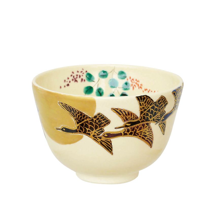 茶道具 抹茶茶碗（まっちゃちゃわん） 茶碗 色絵 月に雁 川上 真琴 抹茶茶碗は茶の湯文化である表千家・裏千家の茶道具や抹茶を専門に扱う千紀園（せんきえん）が通販で販売しています。茶会また初心者向けのお稽古用にご利用いただける抹茶碗です。贈り物・ギフトにも人気です。