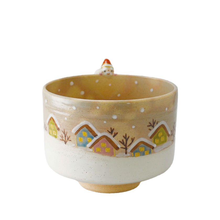 茶道具 抹茶茶碗（まっちゃちゃわん） 京焼 サンタクロース茶碗 竹中 洸祥　クリスマス Xmas 抹茶茶碗は茶の湯文化である表千家・裏千家の茶道具や抹茶を専門に扱う千紀園（せんきえん）が通販で販売しています。茶会また初心者向けのお稽古用にご利用いただける抹茶碗です。贈り物・ギフトにも人気です。