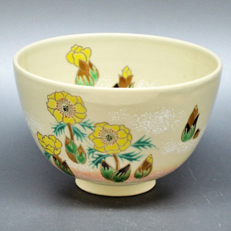 茶道具 抹茶茶碗（まっちゃちゃわん） 茶碗　御本　福寿草 見谷 福峰 抹茶茶碗は茶の湯文化である表千家・裏千家の茶道具や抹茶を専門に扱う千紀園（せんきえん）が通販で販売しています。茶会また初心者向けのお稽古用にご利用いただける抹茶碗です。贈り物・ギフトにも人気です。